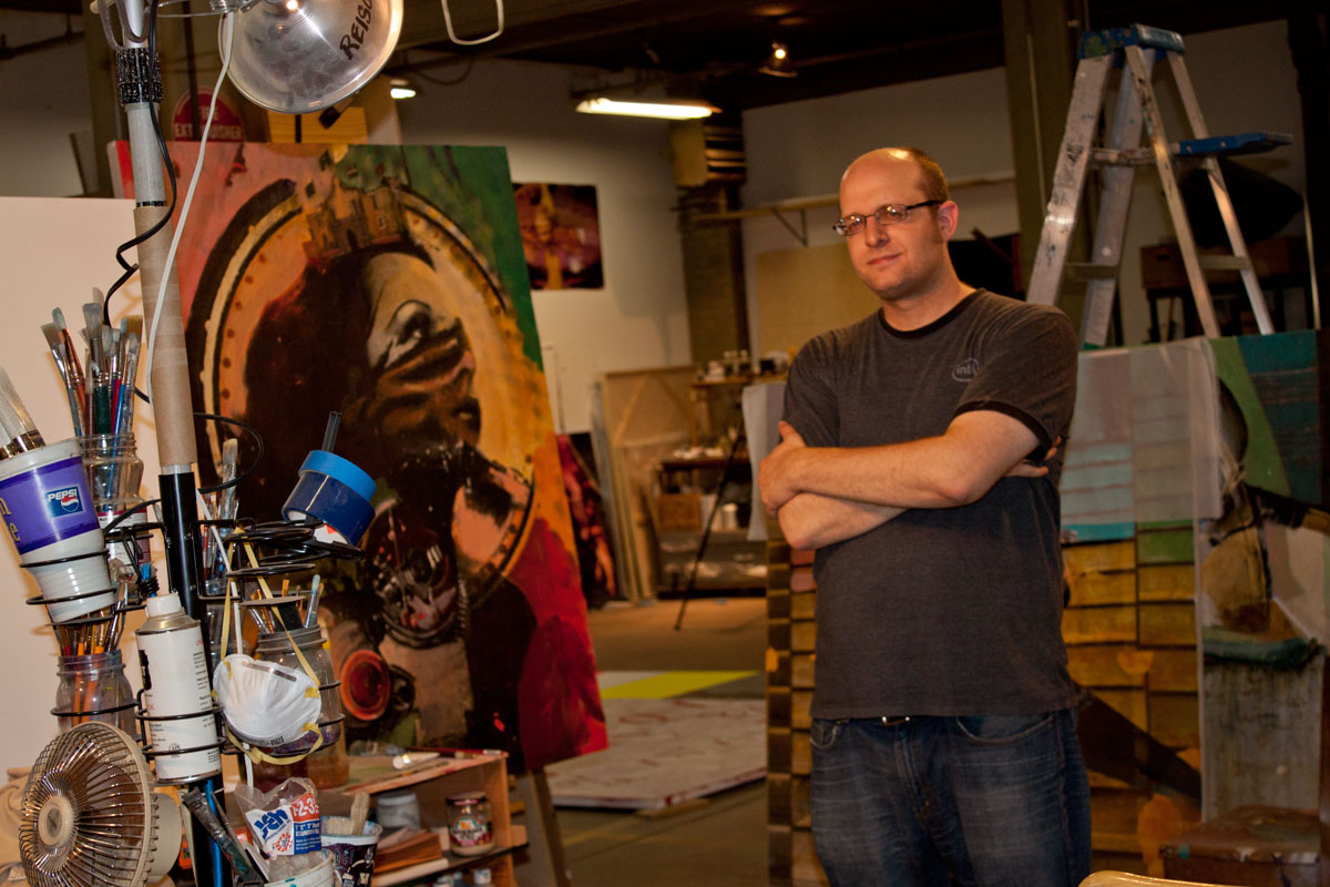 Jon Reischl in his studio